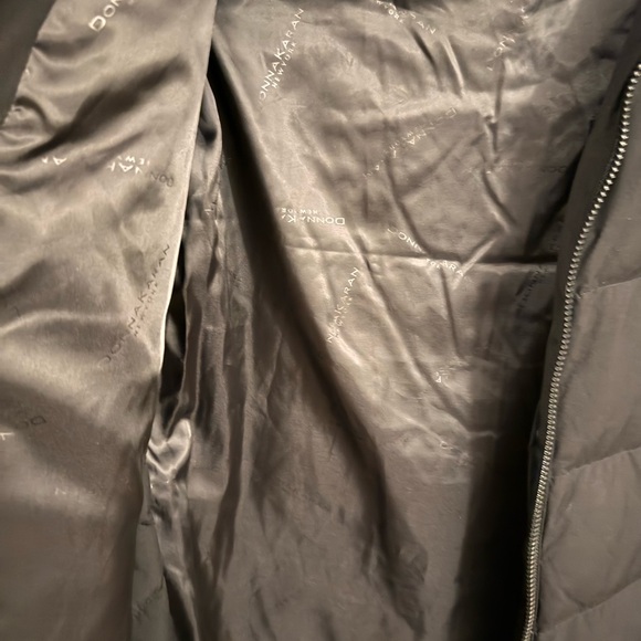 Donna Karan New York Women’s Black Down Hooded Puffer Parka Jacket XS Designer - Picture 9 of 13